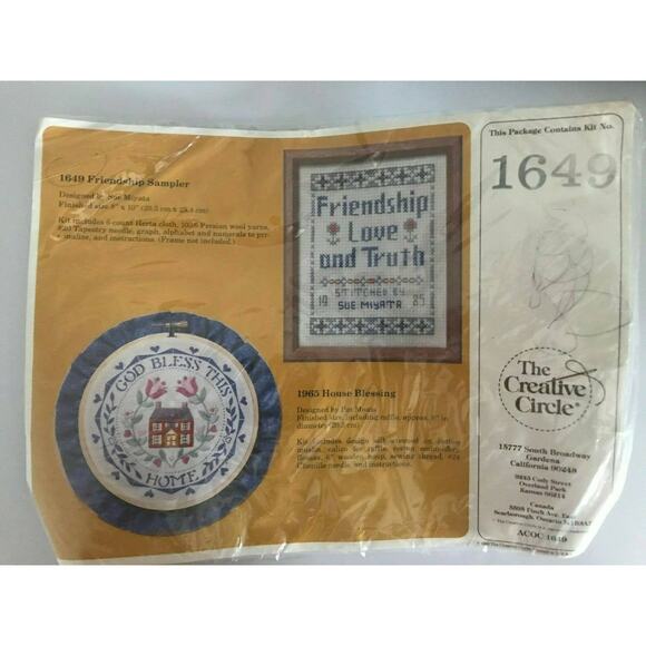 The Creative Circle Other - Creative Circle #1649 Friendship Sampler Needlework